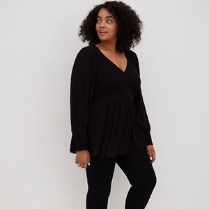 Torrid babydoll top - crinkle gauze, never worn